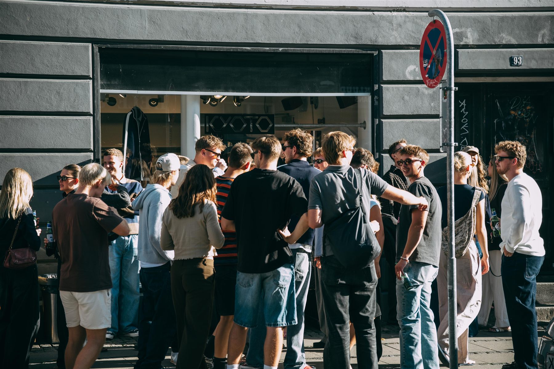 Guests outside Kyoto Istedgade during the FILA Europe event